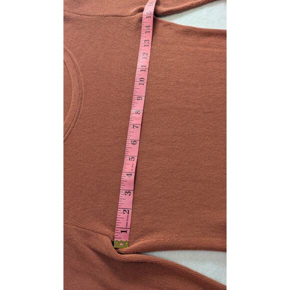 Peruvian Connection Top Avignon Orange Rust Tunic Cotton Modal Shirt Lightweight - Picture 6 of 8